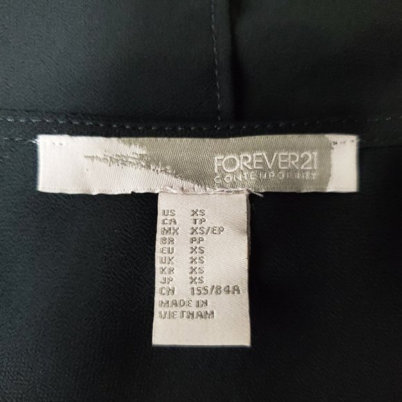 5/$25 Forever 21 Top XS Black Sequined Sheer Split Back Sleeveless Evening AM12 - Picture 5 of 5